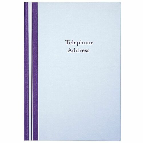 Office Depot® Brand Fashion Ringbound Telephone/Address Book, 7 7/16" x 9 3/16 - Ring Binder - White Sheet(s) - Black Print Color - Assorted Cover - Vinyl - Recycled - 1 Each