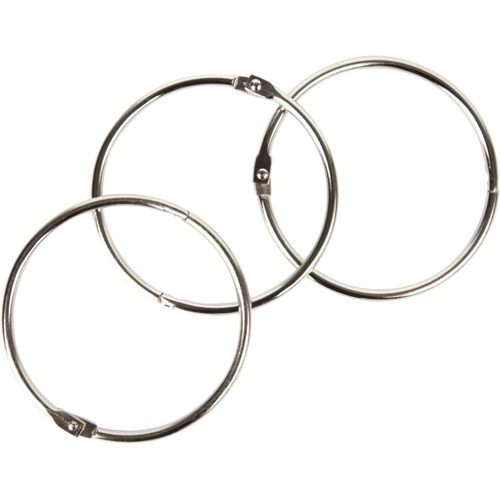 Office Depot Binder Rings, 3" , Silver, Pack Of 10 - 3" Maximum Capacity - 750 x Sheet Capacity - Round - Silver - Metal - 10 / Pack