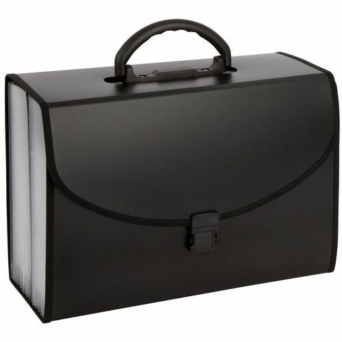 Office Depot® Brand Expanding 21-Pocket File Case, Legal Size, Black - 8 1/2" x 14" - Black - 1 Each