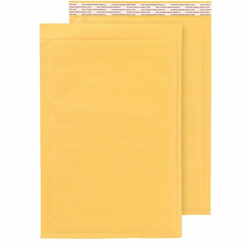 Office Depot® Brand Self-Sealing Bubble Mailers, Size 5, 10 1/2" x 15 1/8" , Box Of 100 - Bubble - 15 1/8" Width x 10 3/64" Length - Self Adhesive - Gold - 100 / Pack