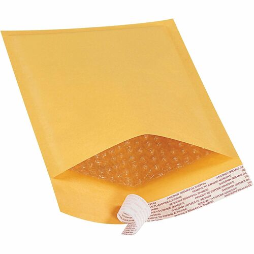 Office Depot® Brand Kraft Self-Seal Bubble Mailers, #0, 6" x 10" , Pack Of 25 - Bubble - 10" Width x 6" Length - Self Adhesive - Kraft - 25 / Pack