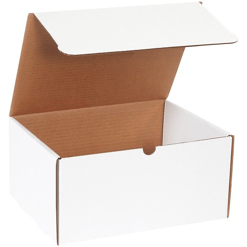 Office Depot White Literature Mailers, 12 1/8" x 9 1/4" x 6" , Pack Of 50 - Shipping - 9 1/4" Width x 12 1/8" Length - White - Paper, Cardboard, Corrugated - 50 / Pack