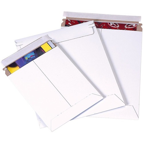 Office Depot Self-Seal Stayflats Mailers, 9" x 11 1/2" , White, Pack Of 25 - Shipping - 11 1/2" Width x 9" Length - Self-sealing - White - Paper, Corrugated Cardboard - 25 / Case