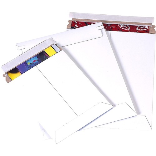 Office Depot Self-Seal Stayflats Mailers, 9 3/4" x 12 1/4" , White, Pack Of 25 - Shipping - 12 1/4" Width x 9 3/4" Length - Self-sealing - White - Paper, Cardboard - 25 / Case