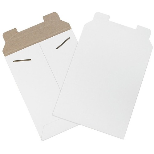 Office Depot White Flat Mailers, 7" x 9" , Box Of 100 - Shipping - 9" Width x 7" Length - Flap - White - Paper, Card Stock, Chipboard - 100 / Box