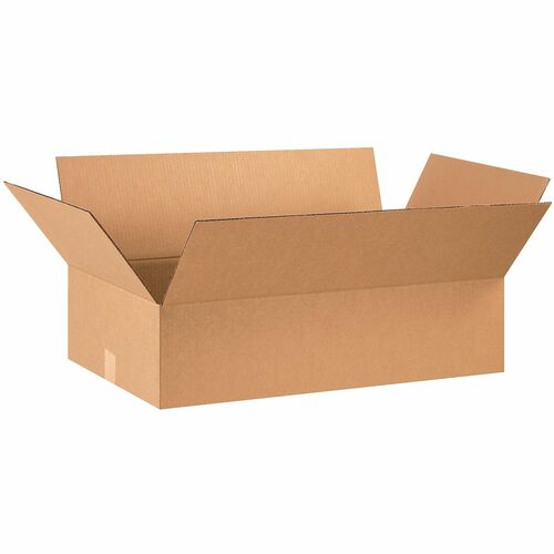Partners Brand Corrugated Cartons, 28" x 16" x 7" , Kraft, Pack Of 20 - External Dimensions: 28" Length x 16" Width x 7" Height - 200 lb - Standard Duty - 32 ECT - Corrugated Cardboard, Paper - Kraft - For Shipping - Recycled - 20 Pack
