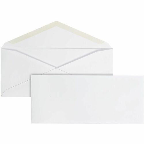 Office Depot® Brand #10 Envelopes, Gummed Seal, 30% Recycled, White, Pack Of 250 - Business - #10 - 9 1/2" Width x 4 1/8" Length - 24 lb - Moisture Seal - White - Paper - 250