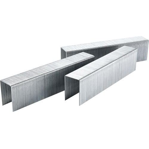 Office Depot Brand Staples, 5/8" Heavy-Duty, Half Strip, Box Of 1,000 - Heavy Duty - 5/8" , 1/4" - Holds 130 Sheet(s) - for Paper - Chisel Point - Silver1000 / Box