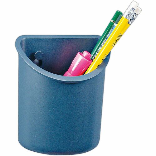 Office Depot® Brand 30% Recycled Partition Pen Cup, Gray - 5" Height x 2.50" Width x 4.20" Depth - 30% Recycled - Gray - Plastic - 1 Each