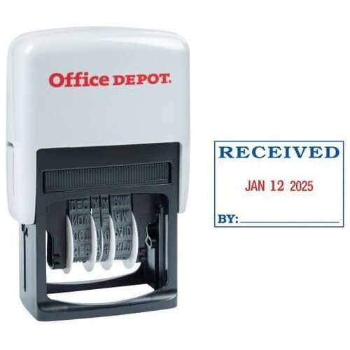 Office Depot Brand Received Date Stamp Dater Self Inking With