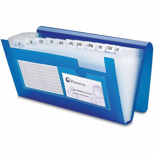 Office Depot® Brand Polypropylene File, 1 Pocket, Expansion 6" , Nonstandard size, Blue, Pack of 1 - - Capacity6" Expansion - 1 Pocket(s) - Top Tab Location - Polypropylene - Blue - 0% Recycled - 1 Each