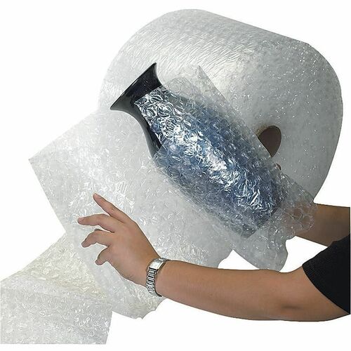 Office Depot® Brand Bubble Rolls, 1/2" x 12" x 125', Slit at 12" , Perf at 12" , Pack Of 4 - 125 ft Length - Moisture Resistant, Perforated - Clear - 4 Roll