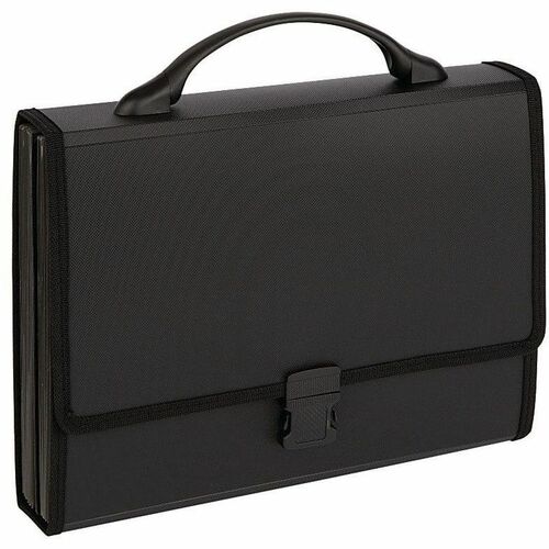 Office Depot® Brand Expanding Poly 26-Pocket File, Letter Size, Black - 8 1/2" x 11" - 26 Pocket(s) - Black - Divider, Handle, Moisture Resistant - 0% Recycled - 1 Each
