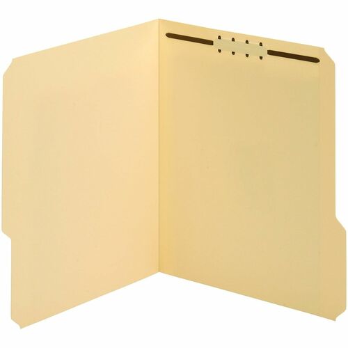 Office Depot® Brand Manila Fastener Folders, 1 Fastener, 1/3 Tab Cut Assorted, Letter Size, Box of 50 Folders - 8 1/2" x 11" - 3/4" Expansion - 1 Fastener(s) - 2" Fastener Capacity - Top Tab Location - Assorted Tab Position - Manila - Manila - Embedde