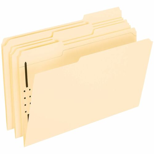 Office Depot® Brand Manila Fastener Folders, 1 Fastener, 1/3 Tab, Legal Size, Box of 50 Folders - 8 1/2" x 14" - 3/4" Expansion - 1 Fastener(s) - 2" Fastener Capacity - Top Tab Location - Assorted Tab Position - Manila - Manila - Embedded Fastener - 8