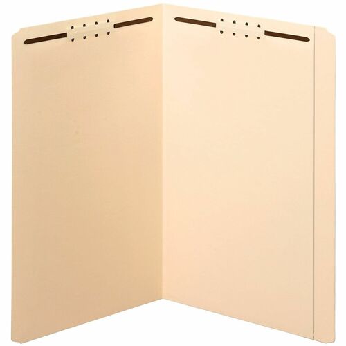 Office Depot® Brand Manila Fastener Folders, 2 Fasteners, Straight Cut, Legal Size, Box of 50 Folders - 8 1/2" x 14" - 3/4" Expansion - 2 Fastener(s) - 2" Fastener Capacity - Top Tab Location - Center Tab Position - Manila - Manila - Embedded Fastener