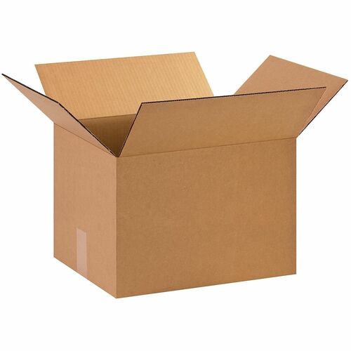 Office Depot® Brand Corrugated Cartons, 15" x 12" x 10" , Kraft, Pack Of 25 - External Dimensions: 15" Length x 12" Width x 15" Depth x 10" Height - Standard Duty - Paper, Cardboard - Kraft - For Shipping - Recycled - 25 / Box