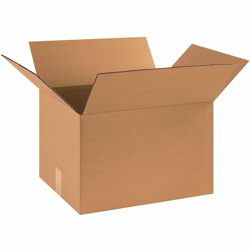 Office Depot® Brand Corrugated Cartons, 18" x 14" x 12" , Kraft, Pack Of 25 - External Dimensions: 18" Length x 14" Width x 18" Depth x 12" Height - Standard Duty - Paper, Cardboard - Kraft - For Shipping - Recycled - 25 / Box