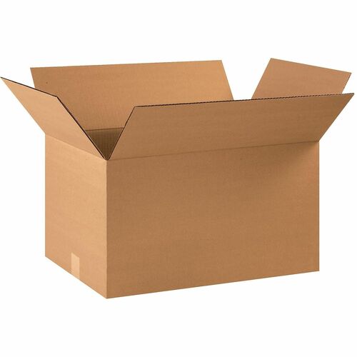 Office Depot® Brand Corrugated Cartons, 22" x 14" x 12" , Kraft, Pack Of 20 - External Dimensions: 22" Length x 14" Width x 22" Depth x 12" Height - Standard Duty - Paper, Cardboard - Kraft - For Shipping - Recycled - 20 / Box