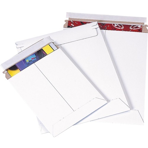 Office Depot Self-Seal White Flat Mailers, 7" x 9" , Box Of 100 - Shipping - 9" Width x 7" Length - Self-sealing - White - Paper, Paperboard - 100 / Case