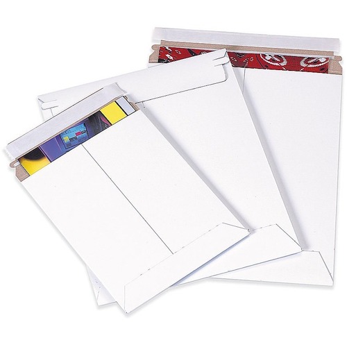 Office Depot Self-Seal Stayflats Mailers, 11" x 13 1/2" , White Box Of 100 - Shipping - 13 1/2" Width x 11" Length - Self-sealing - White - Paper, Paperboard - 100 / Case