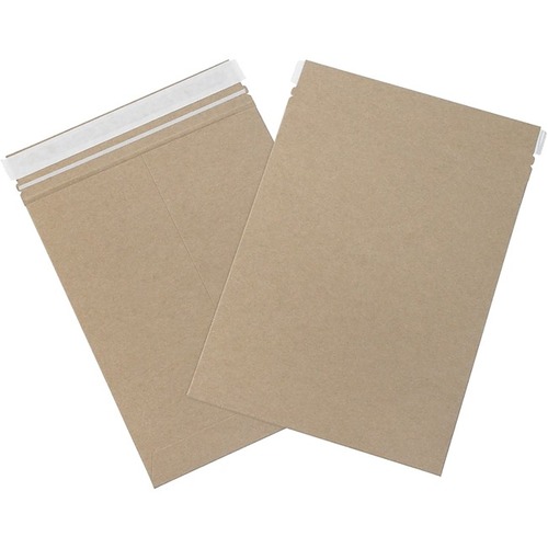 Office Depot Self-Seal Stayflats Mailers, 9 3/4" x 12 1/4" , Kraft, Box Of 100 - Shipping - 12 1/4" Width x 9 3/4" Length - Self-sealing - Kraft, Brown - Paper, Paperboard - 100 / Case