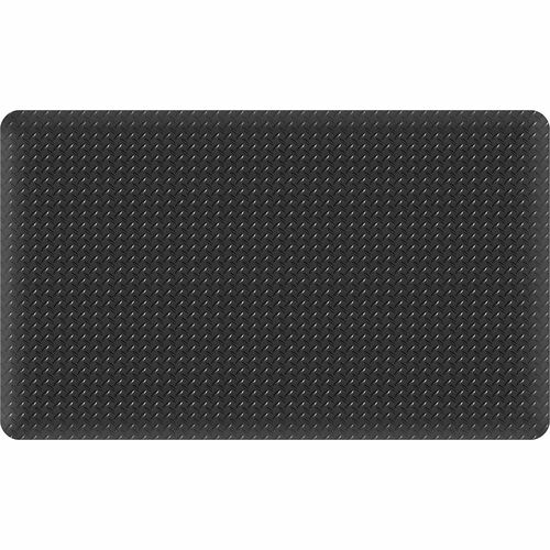 Apache Mills K-Marble Foot Anti-Fatigue Mat, 36" x 60" , Black/White - Floor - 60" Length x 36" Width - Rectangular - Rubber - Black, White - 1Each