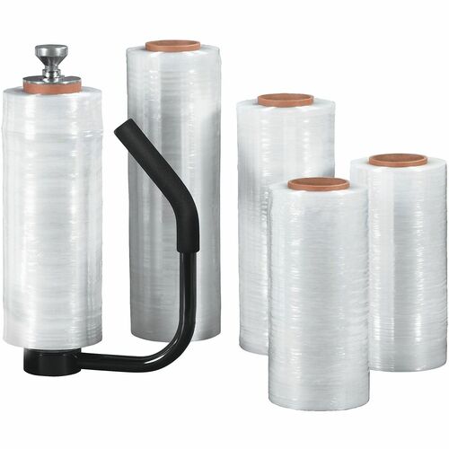 Partners Brand Cast Clear Hand Stretch Film, 80 Gauge, 15" x 1500', Pack Of 4 - 1500 ft Length - Moisture Resistant - Plastic - Clear - 4 Roll