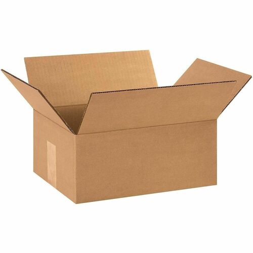 Office Depot® Brand Corrugated Boxes, 12" x 9" x 5" , Kraft, Pack Of 25 - External Dimensions: 12" Length x 9" Width x 5" Height - Flap Closure - Standard Duty - Paper, Cardboard - Kraft - For Shipping, Storage - Recycled - 25 / Box