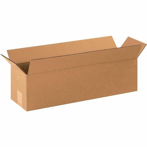 Partners Brand Corrugated Cartons, 22" x 6" x 6" , Kraft, Pack Of 25 - External Dimensions: 22" Length x 6" Width x 6" Height - 200 lb - Standard Duty - 32 ECT - Paper, Cardboard - Kraft - For Shipping - Recycled - 25 / Pack