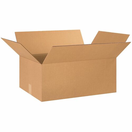 Partners Brand Corrugated Cartons, 24" x 16" x 10" , Kraft, Pack Of 15 - External Dimensions: 24" Length x 16" Width x 10" Height - 200 lb - Standard Duty - 32 ECT - Paper, Cardboard - Kraft - For Shipping - Recycled - 15 / Pack