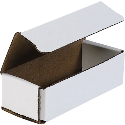 Office Depot White Corrugated Mailers, 6in x 2 1/2in x 1 3/4in, Pack Of 50 - Shipping - 2 1/2" Width x 6" Length - Flap - White - Corrugated Cardboard - 50 / Pack