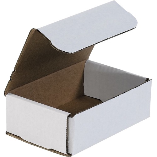 Office Depot White Corrugated Mailers, 6" x 4" x 2" ,, Pack Of 50 - Corrugated - 4" Width - White - Paper, Corrugated Cardboard - 50 / Pack