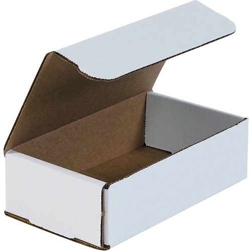 Office Depot White Corrugated Mailers, 7" x 4" x 2" ,, Pack Of 50 - Corrugated - 4" Width - White - Paper, Corrugated Cardboard - 50 / Pack