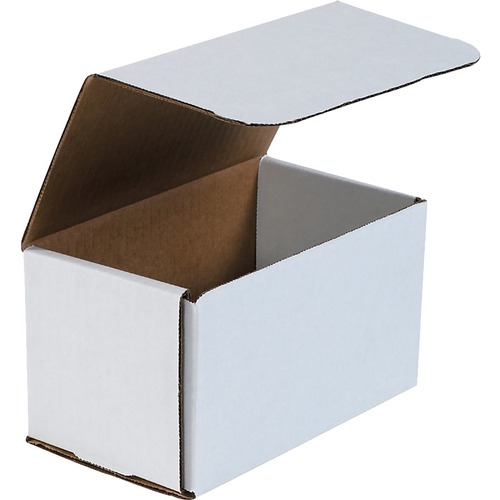 Office Depot White Corrugated Mailers, 7" x 4" x 4" , Pack Of 50 - Corrugated - 4" Width - White - Paper, Corrugated Cardboard - 50 / Pack