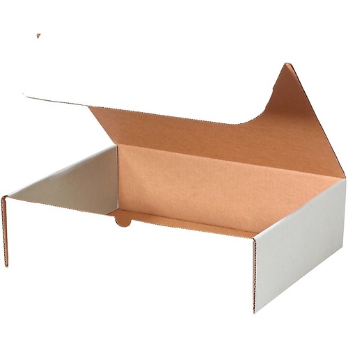 Office Depot White Literature Mailers, 12" x 11 3/4" x 3 1/4" , Pack Of 50 - Shipping - 11 3/4" Width x 12" Length - White - Paper, Cardboard, Corrugated - 50 / Pack