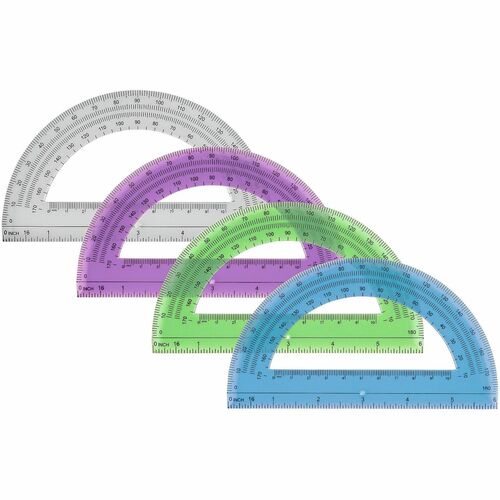 Office Depot® Brand Semicircular 6" Protractor, Clear Protractors