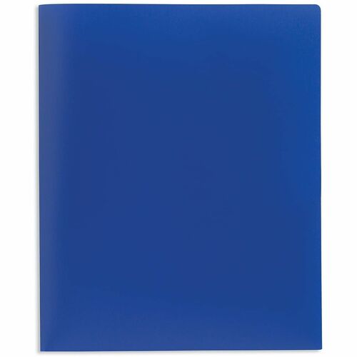 Office Depot® Brand School-Grade 2-Pocket Poly Folder, Letter Size, Blue - 8 1/2" x 11" - 100 Sheets Capacity - 2 Pocket(s) - Plastic - Blue - 1 Each