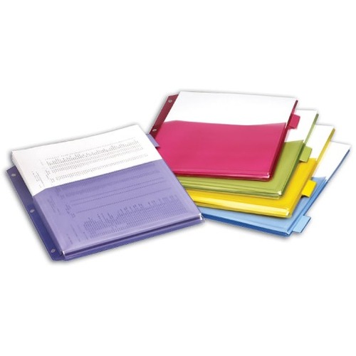 Office Depot® Brand Expanding Index Dividers, 5 Tabs, Assorted, Pack Of 5 - 5 x Divider(s) - 5 Right Tab(s) - Letter - 8.50" Width x 11" Length - Multicolor Divider - Multicolor Plastic, Polypropylene Tab(s) - Scratch Resistant, Transfer Safe, Inserta