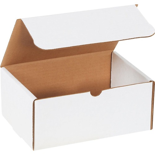 Office Depot White Literature Mailers, 9" x 6 1/4" x 4" , Pack Of 50 - Shipping - 6 1/4" Width x 9" Length - White - Paper, Cardboard, Corrugated - 50 / Pack