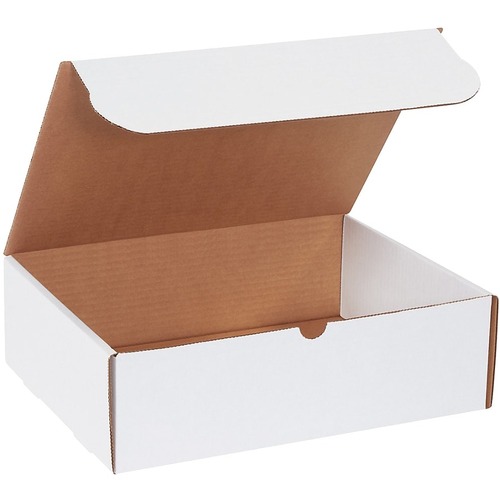 Office Depot White Literature Mailers, 13" x 10"x 4" , Pack Of 50 - Shipping - 10" Width x 13" Length - White - Paper, Cardboard, Corrugated - 50 / Pack