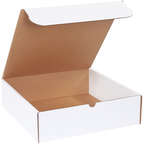 Office Depot White Literature Mailers, 14" x 14" x 4" Pack Of 50 - Shipping - 14" Width x 14" Length - White - Paper, Cardboard, Corrugated - 50 / Pack