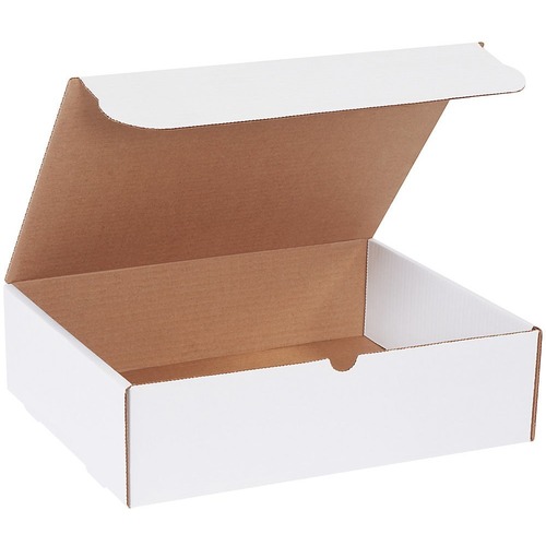 Office Depot White Literature Mailers, 14 1/4" x 11 1/4" x 4" , Pack Of 50 - Shipping - 11 1/4" Width x 14 1/4" Length - White - Paper, Cardboard, Corrugated - 50 / Pack