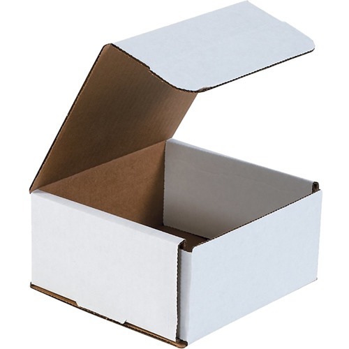 Office Depot White Corrugated Mailers, 6" x 6" x 3" , Pack Of 50 - Corrugated - 6" Width - White - Paper, Corrugated Cardboard - 50 / Pack