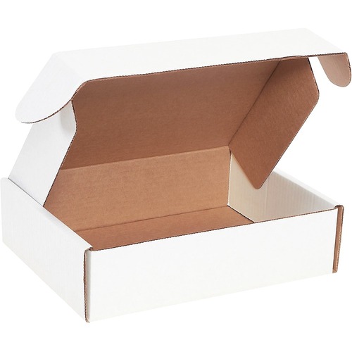 Office Depot Deluxe Literature Mailers, 11 1/8" x 8 3/4" x 3" , White, Pack Of 50 - Corrugated - 8 3/4" Width - Tuck Flap - White - Paper, Corrugated Cardboard - 50 / Pack