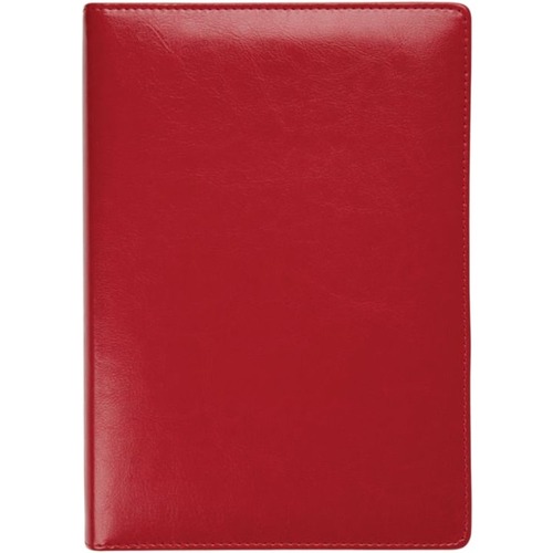 Office Depot Vinyl Ringbound Telephone/Address Book, 6 5/16in x 9 - Ring Binder - 6.31" x 9" Sheet Size - White Sheet(s) - Black Print Color - Red Cover - Vinyl