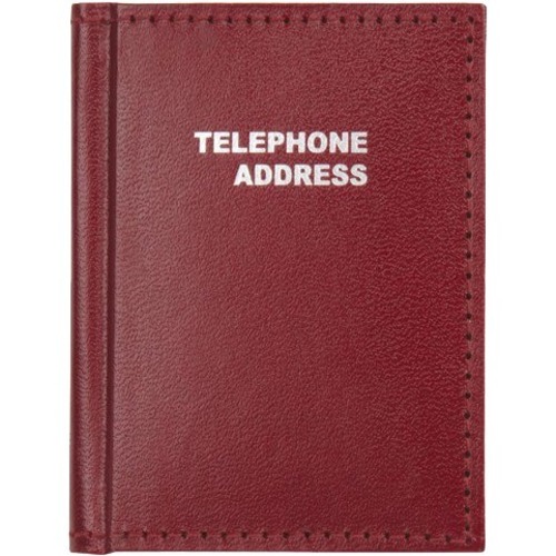 Office Depot® Brand Vinyl Small Pocket Telephone/Address Book, 3" x 4 - Wire Bound - White Sheet(s) - Black Print Color - Assorted Cover - Vinyl