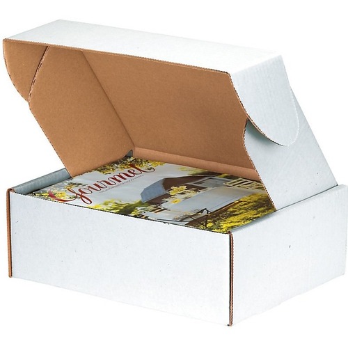 Office Depot Deluxe Literature Mailers, 11 1/8" x 8 3/4" x 4" , White, Pack Of 50 - Corrugated - 8 3/4" Width - Tuck Flap - White - Paper, Corrugated Cardboard - 50 / Pack