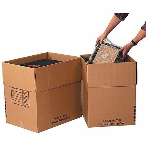 Office Depot® Brand Deluxe Moving Boxes, Combination Pack #2, Kraft, Pack Of 9 - External Dimensions: 24" Length x 24" Width x 24" Height - Flap Closure - Standard Duty - Paper, Cardboard - Kraft - For Shipping, Storage - Recycled - 9 / Pack