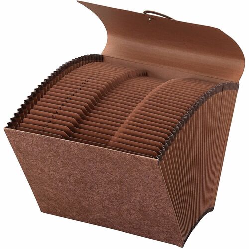 Office Depot® Brand Paper Expanding File With Flap, 31 Pocket, Expansion 2" , 8 1/2" x 11" , Letter, 30 % Recycled, Brown, Pack of 1 - 8 1/2" x 11" - Capacity2" Expansion - 31 Pocket(s) - Top Tab Location - Paper - Brown - 30% Recycled - 1 Each